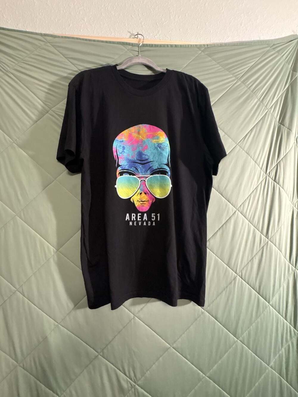Area 51 Nevada Alien T-Shirt Black Graphic Tee
